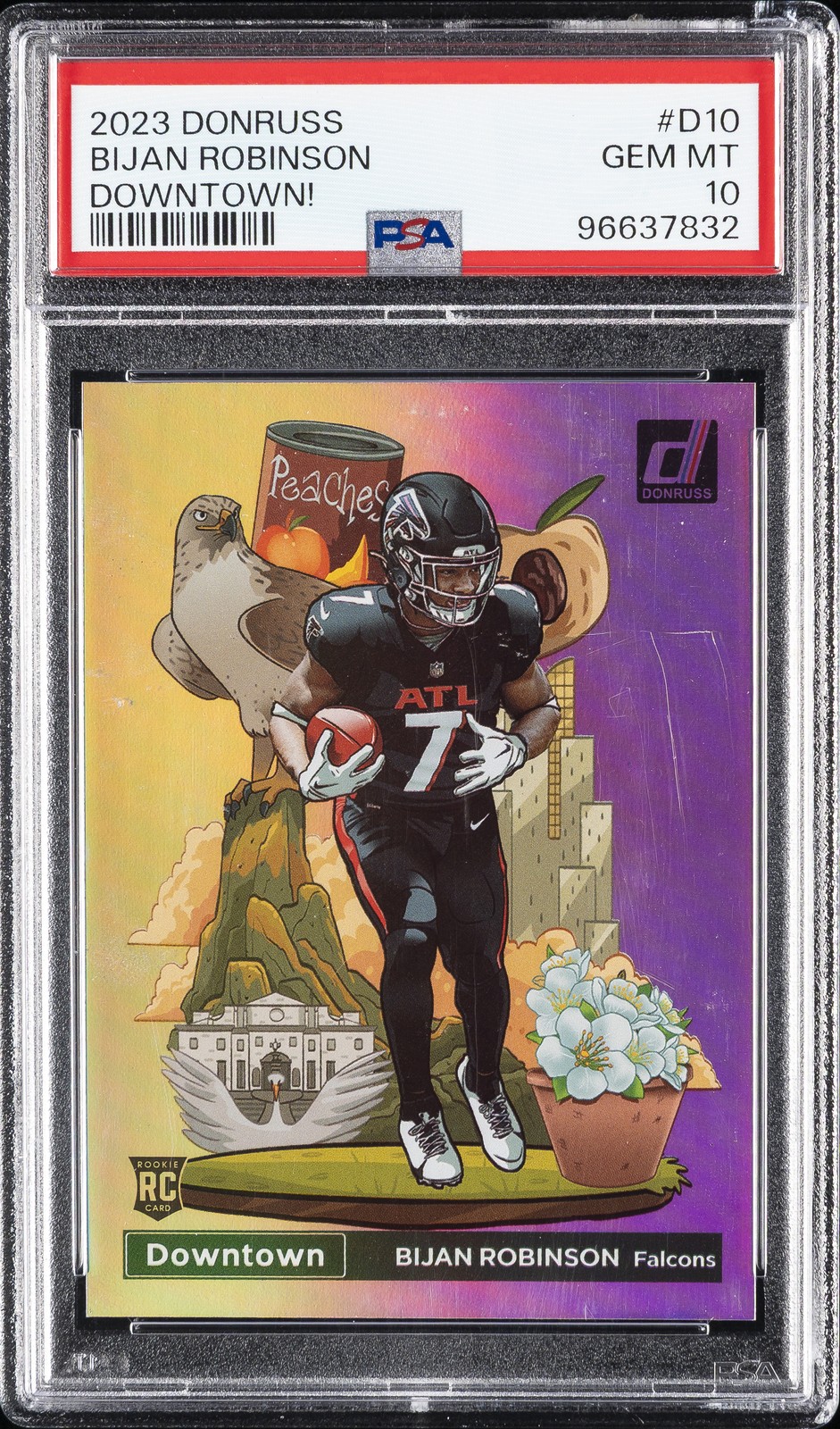 2023 PANINI DONRUSS DOWNTOWN! #D10 BIJAN ROBINSON PSA 10
