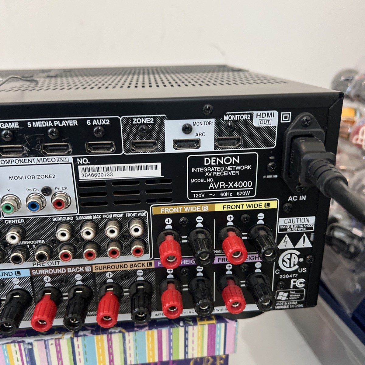 Denon AVR AVR-X4000 7 Channel 235 Watt Receiver for sale online | eBay