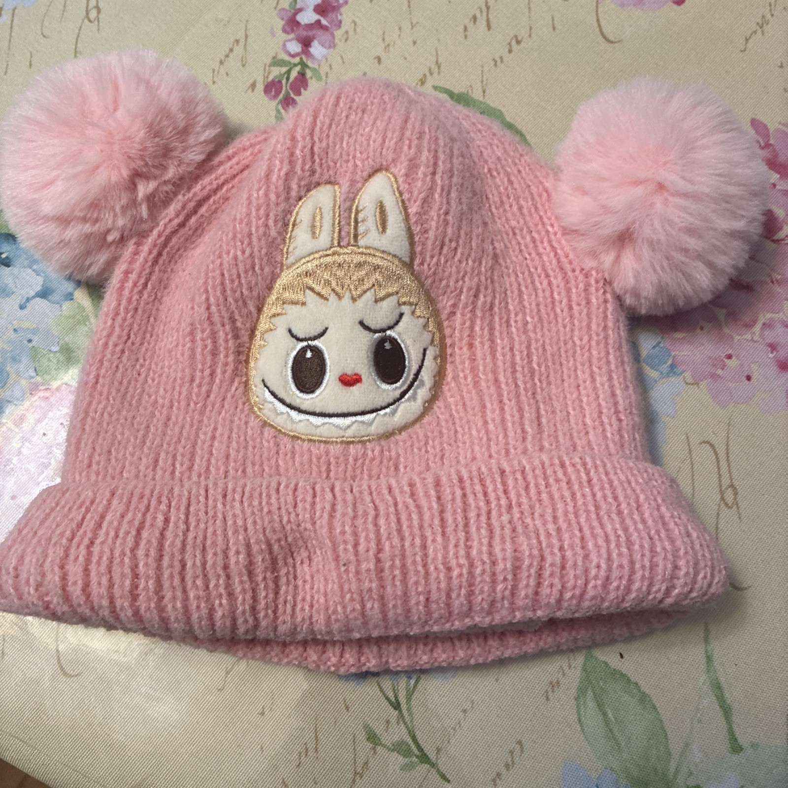 Little Girls Winter Hat Used In Good Condition