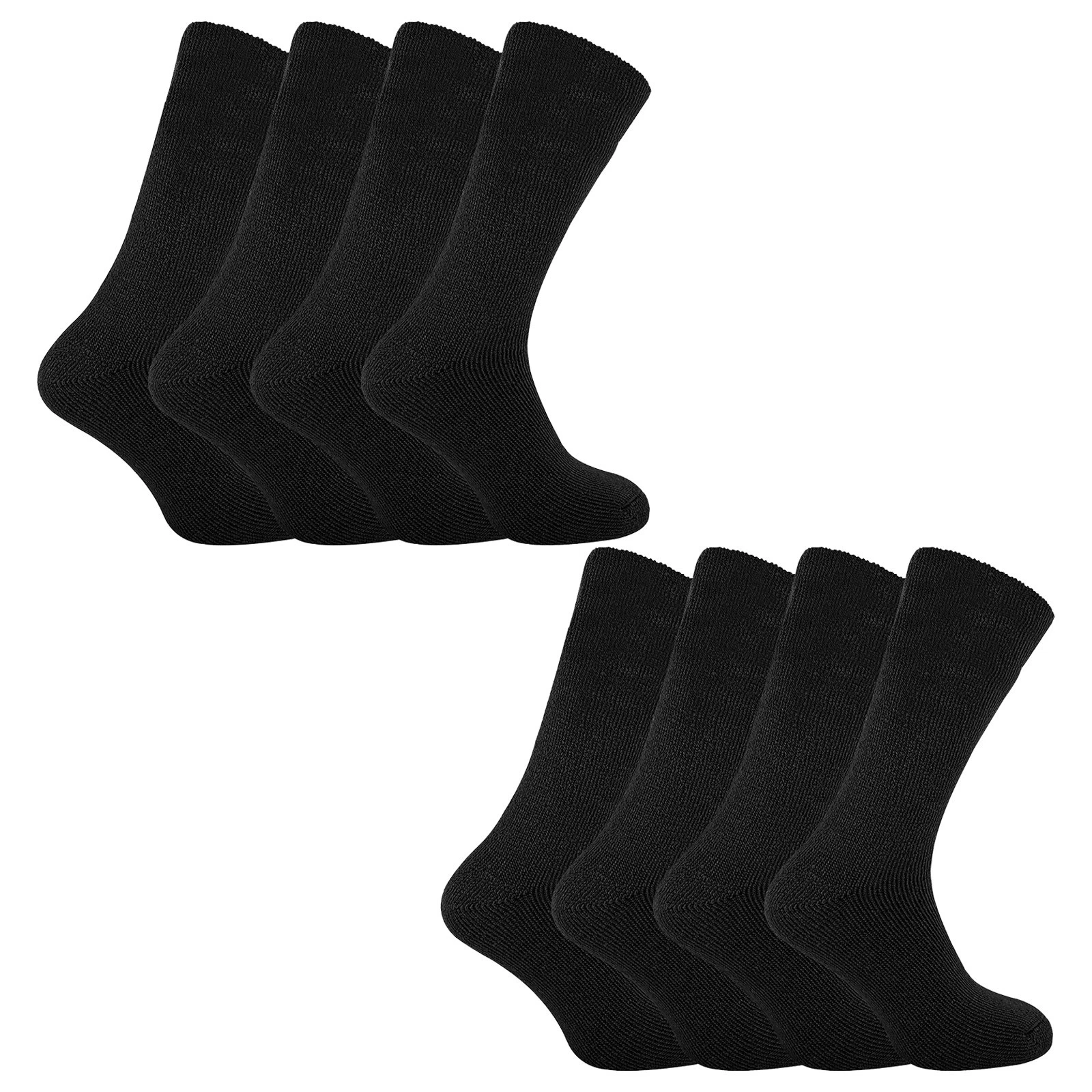 Mens Bed Socks by Sock Snob 8 Multi Pack Plain Coloured Sleep Socks