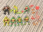 Lot of 7 vintage 1990 TMNT Teenage Mutant Ninja Turtles Action Figures