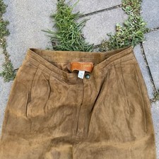 Vintage 70s 80s Roberto Cavalli Leather Pants Womens Designer M 27" X 32" Italy