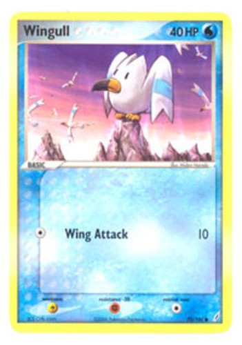 Pokemon - Wingull - 70/100 - Common - EX Crystal Guardians - NM