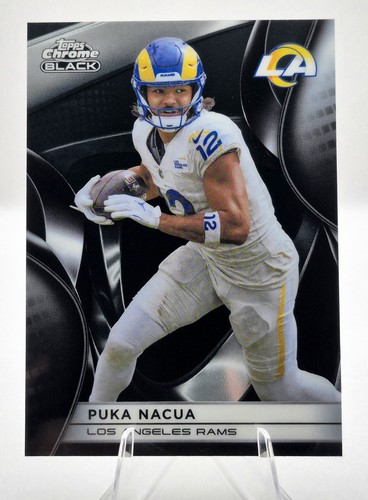 2025 Topps Chrome Black Puka Nacua - Rams