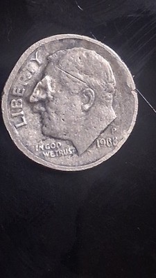 One of A Kind Rare Dime Great for Any Collection. Double Die Error.