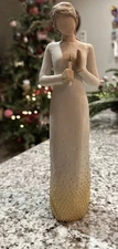 Willow Tree " VIGIL " By Susan Lordi 2015 Demdaco Woman Holding Candle 10" Tall