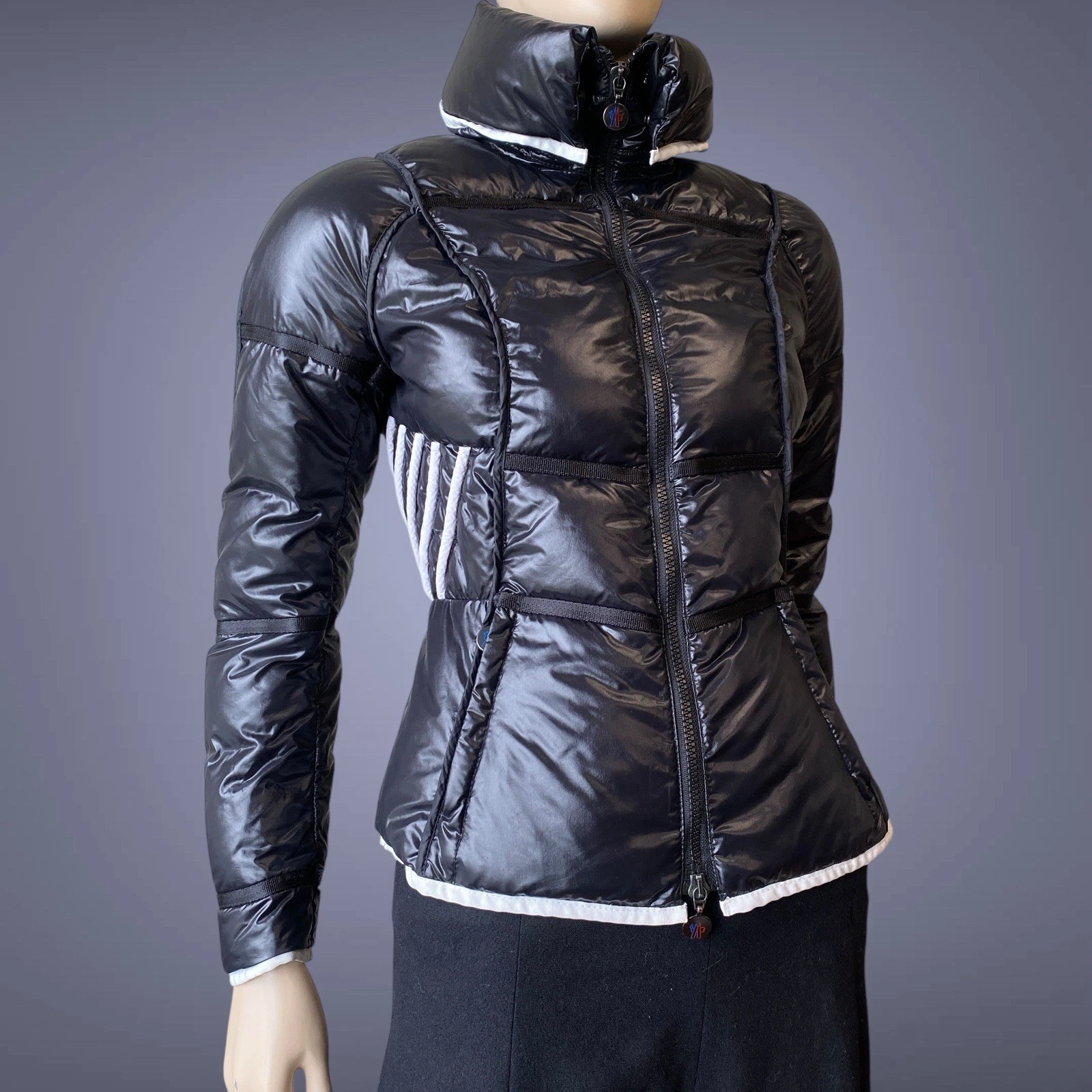 Piumino trapuntato Moncler vintage anni 2000 donna nero taglia 1 S