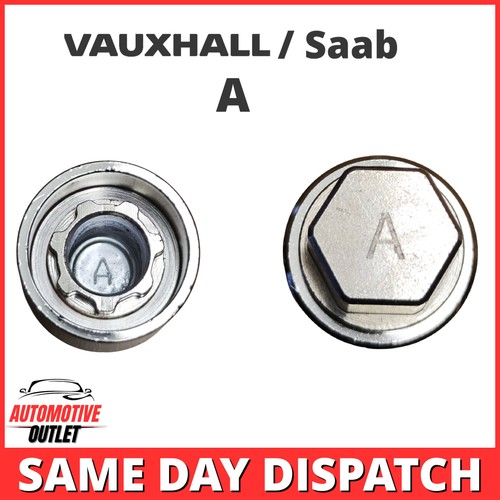 MASTER SECURITY LOCKING BOLT WHEEL NUT REMOVER KEY SOCKET A FOR VAUXHALL