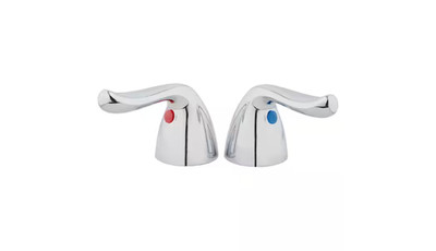 Glacier Bay Constructor Hot and Cold Chrome Faucet Handles - (1-Pack)