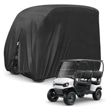 4 Passenger 420D Waterproof Golf Cart Cover fits EZ GO Club Car 112 Inch Black