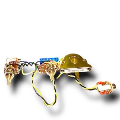 Solderless Tele HH Wiring Harness Coil Split, 3 way switch Bourns Pots