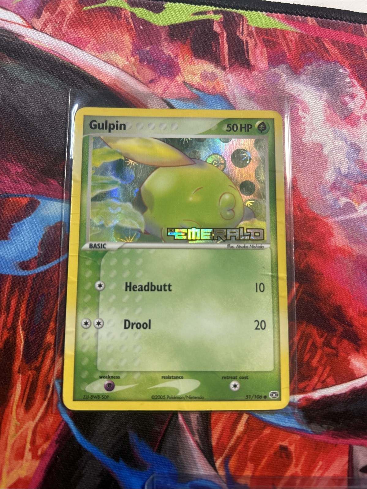Gulpin 51/106 Emerald Stamp HP
