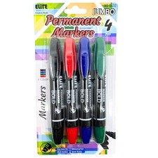 Assortment Permanent Markers: 4CT