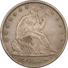 1873 Arrows Seated Liberty Half Dollar 50C, Extremely Fine XF+