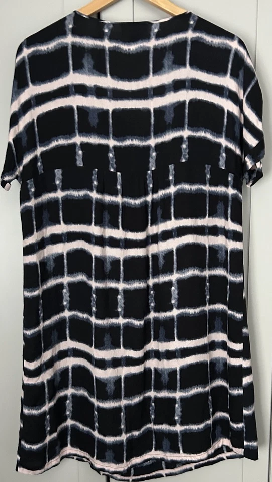 SOFT GREY La Redoute Women's Tie Dye effect Shift Dress Size 14  - Image 2 of 4