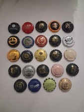 lot 24 capsules de champagne PIPER LP DRAPPIER DEGAULLE LANCELOT LALLIER SECONDE