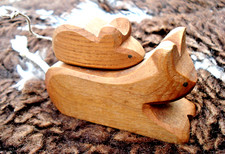 TOP Weihnachtsgeschenk Orig Haist Grimms Holz geölt Katze Maus Ostheimer Waldorf