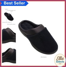 Womens Terry Satin Slip On Clog Slippers Memory Foam Cushioned Indoor Outdoor