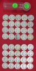 1944 (P) Washington Silver Quarters - Mixed - 40 Coins - Actual Coins L126