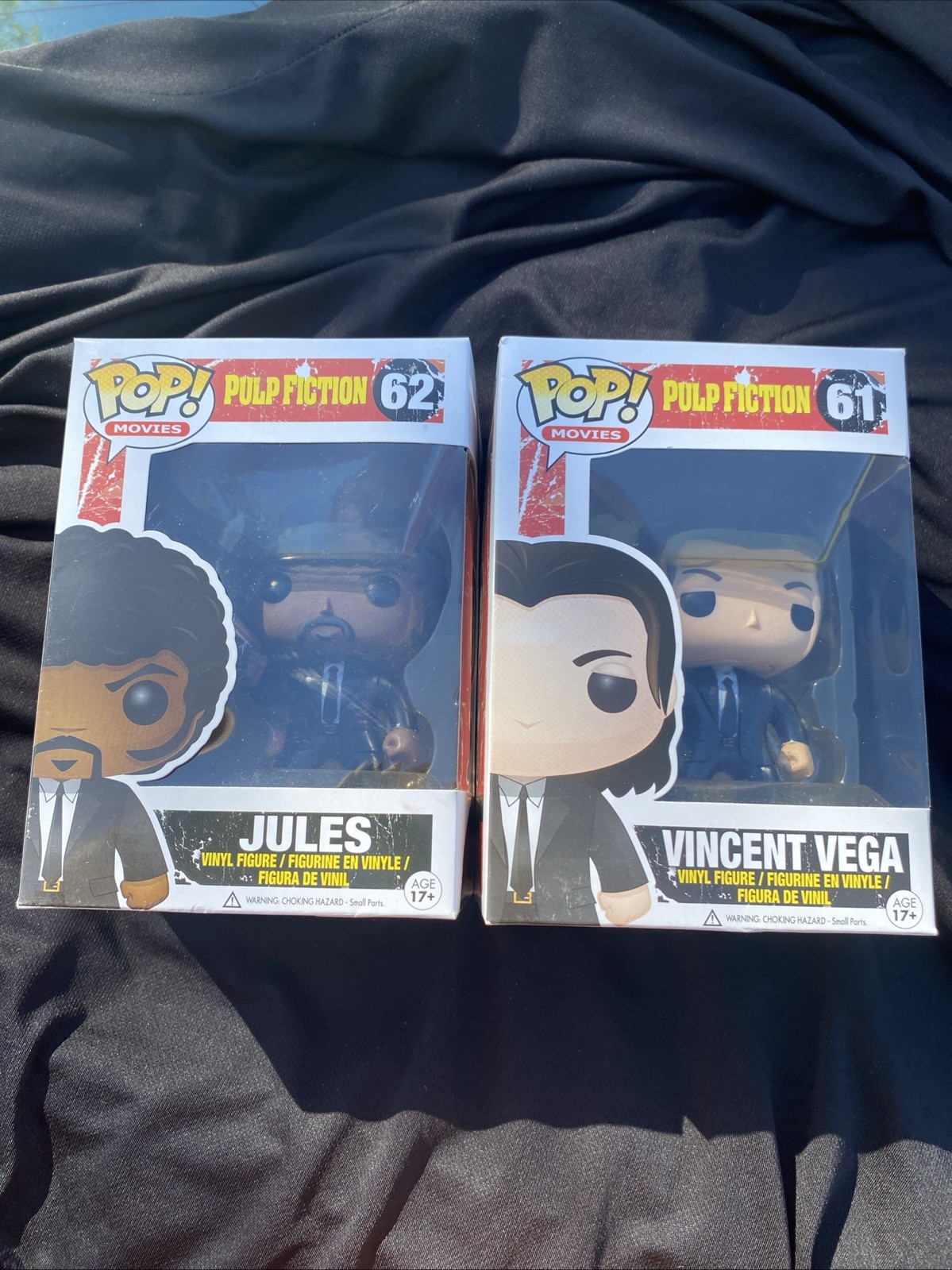 Funko POP Movies Vincent Vega 61 Jules 62 Pulp Fiction Vaulted
