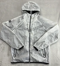 Superdry Coupe-Vent Core Cagoule Jacket Men XL Cream Full Zip Hooded Windbreaker