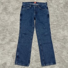Wrangler Jeans Mens 33x30 Blue Slim Fit Straight Leg Denim Medium Wash 36MWZ