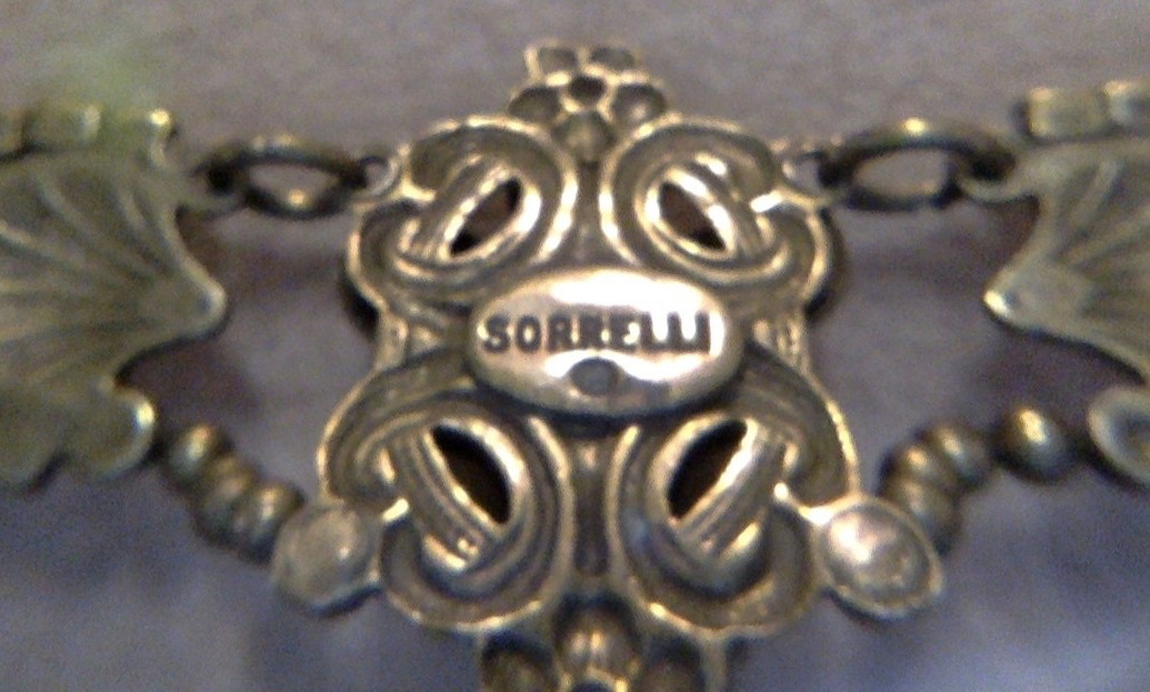 Sorrelli Necklace & Bracelet Set - Signed - Dark Bronze Color Renaissance Style