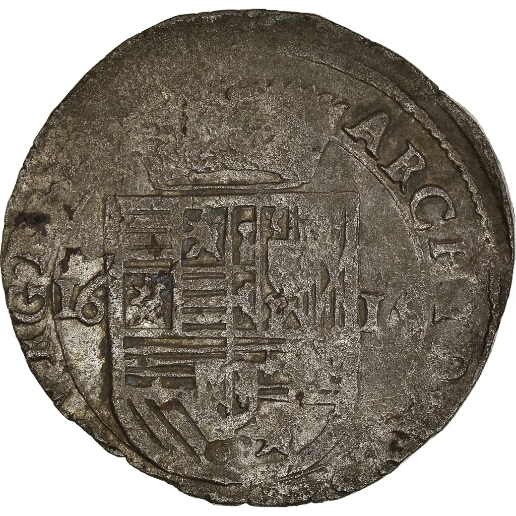 PAYS-BAS ESPAGNOLS - DUCHÉ DE BRABANT - CHARLES II D'ESPAGNE Jeton 1673 Anvers Ttb ,v09 1339,a