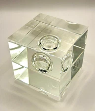 American Express Centurion Crystal Paperweight Rare VIP Gift with Box Unused