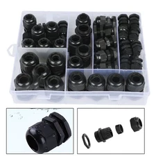 Weatherproof Nylon Cable Gland Kit Easy Installation 50 PCS in 6 Sizes
