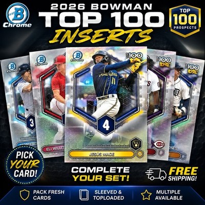 2026 Bowman - Bowman Scouts Top 100 Insert - Pick Your Card - Free Shipping