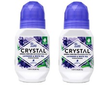 2 Pack - Crystal Mineral Deodorant Roll-On, Lavender  White Tea 2.25 oz