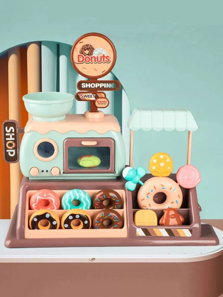 Kids Learning Candy Toys Donuts House Light Music Children Donuts Toys