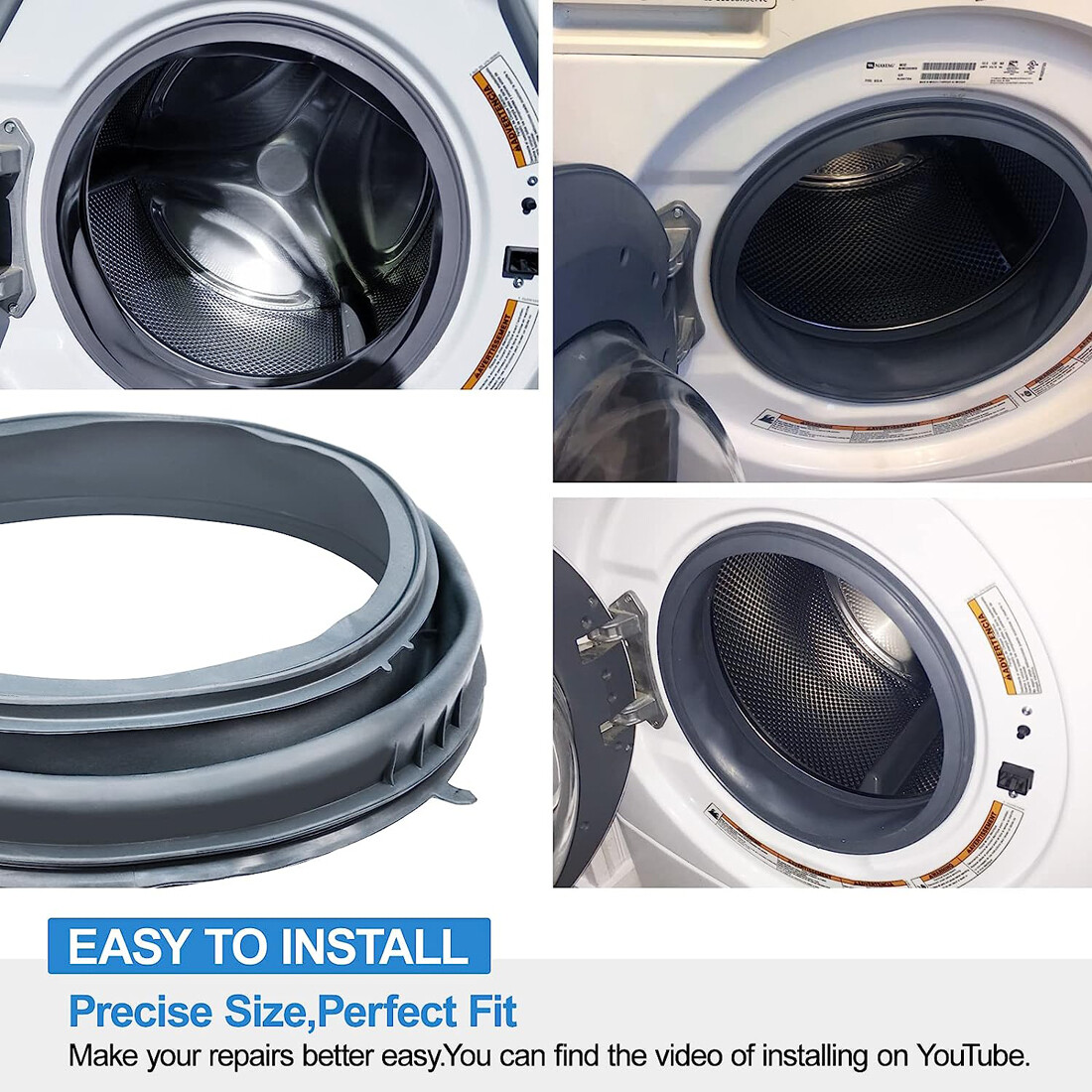 Washer Door Gasket For Whirlpool W10290499 WPW10381562 WFW9150WW00