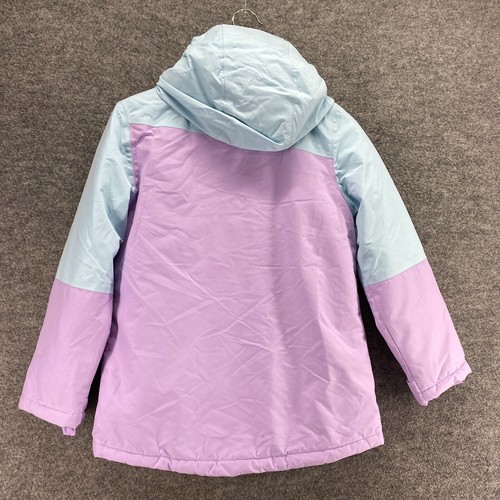 New Swiss Jacket Girls L Large Purple Geometric Hooded Full Zip Long Sleeve - Picture 2 of 10