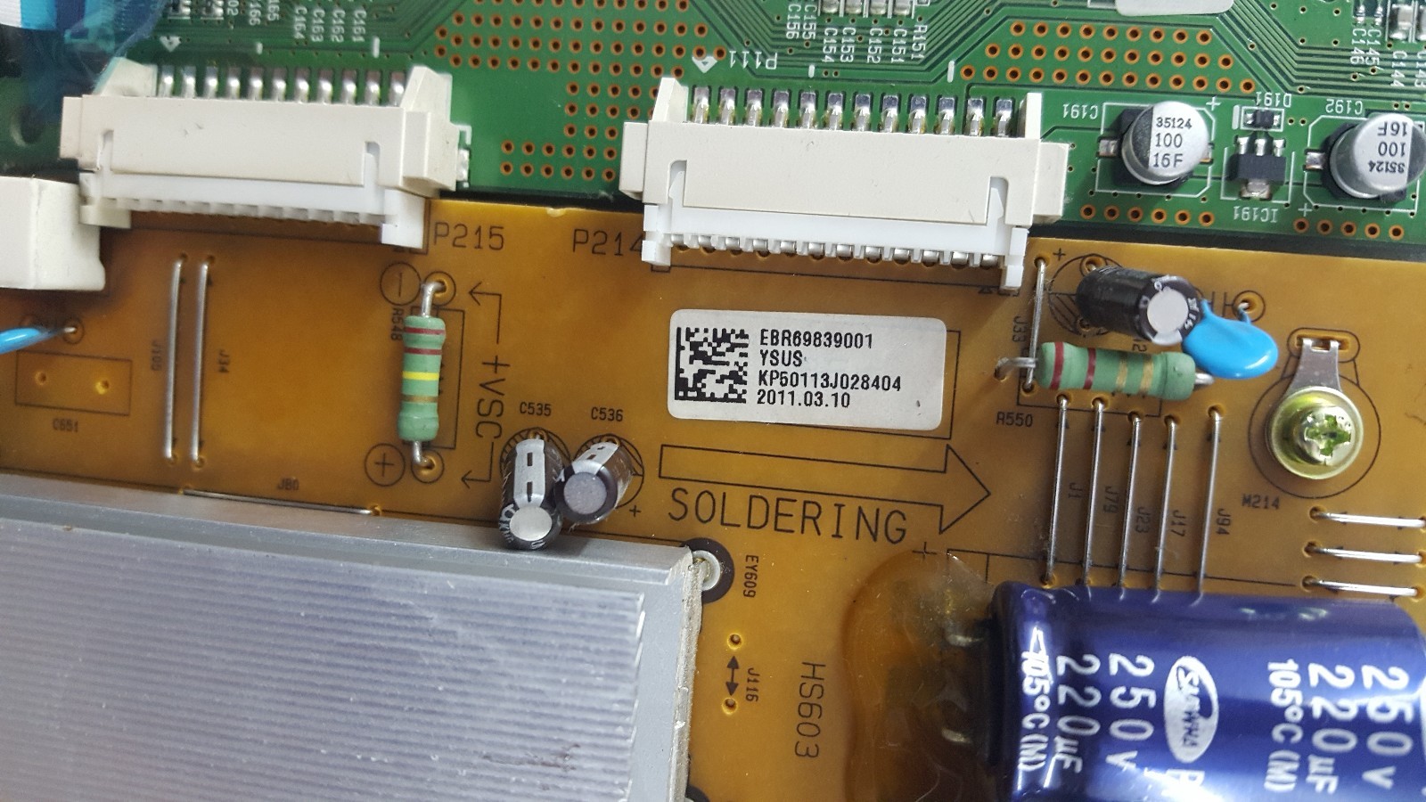 LG 50PZ550 50PZ550T EBR69839001 EAX62846401 Y-SUS REPAIR KIT SEE ADVERT ...