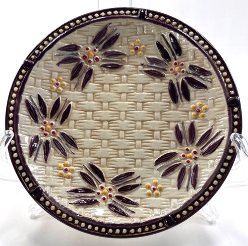 Set of 4 - Temptations by Tara Old World Purple Basketweave 7" Dessert Plates - Picture 9 of 12