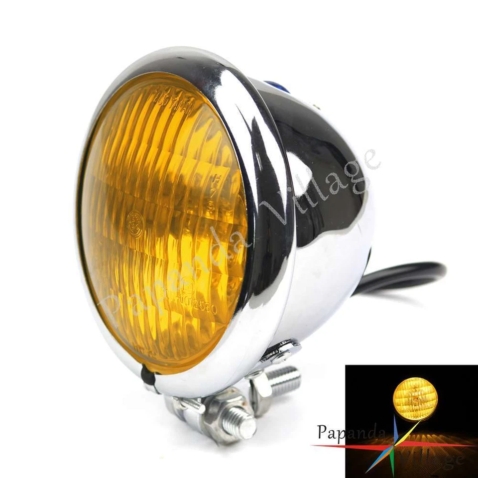 Vintage Style Motorcyclr 4.5'' Headlight For Halrey Chopper Bobber Cafe Racer - Image 2 of 4