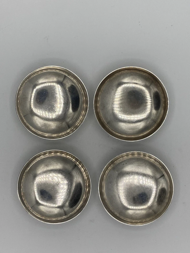 Tigela NASM antiga V. Zwanenburg Sola banhada a prata (cerca de 1915-1922) conjunto de 4 - Imagem 2 de 4