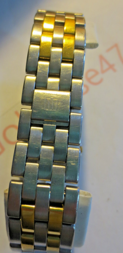 GENTS HIGH GRADE VINTAGE MICHEL SWISS HERBERINY QUARTZ DATE WATCH TWO TONE - Picture 4 of 4