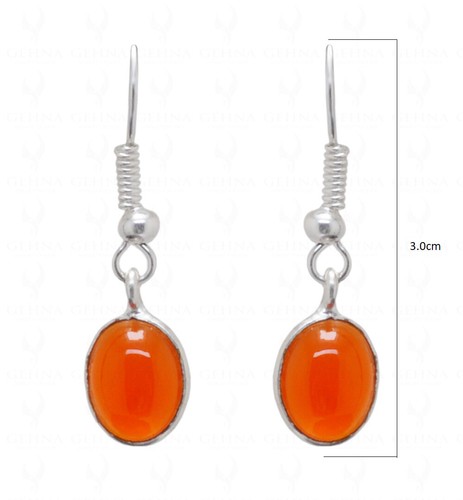 Carnelian Gemstone Studded Earrings GE011588 - Picture 3 of 3