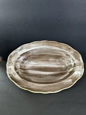 Vintage Vreni Santa Anita Ware Brown Swirl Serving Bowl 1951