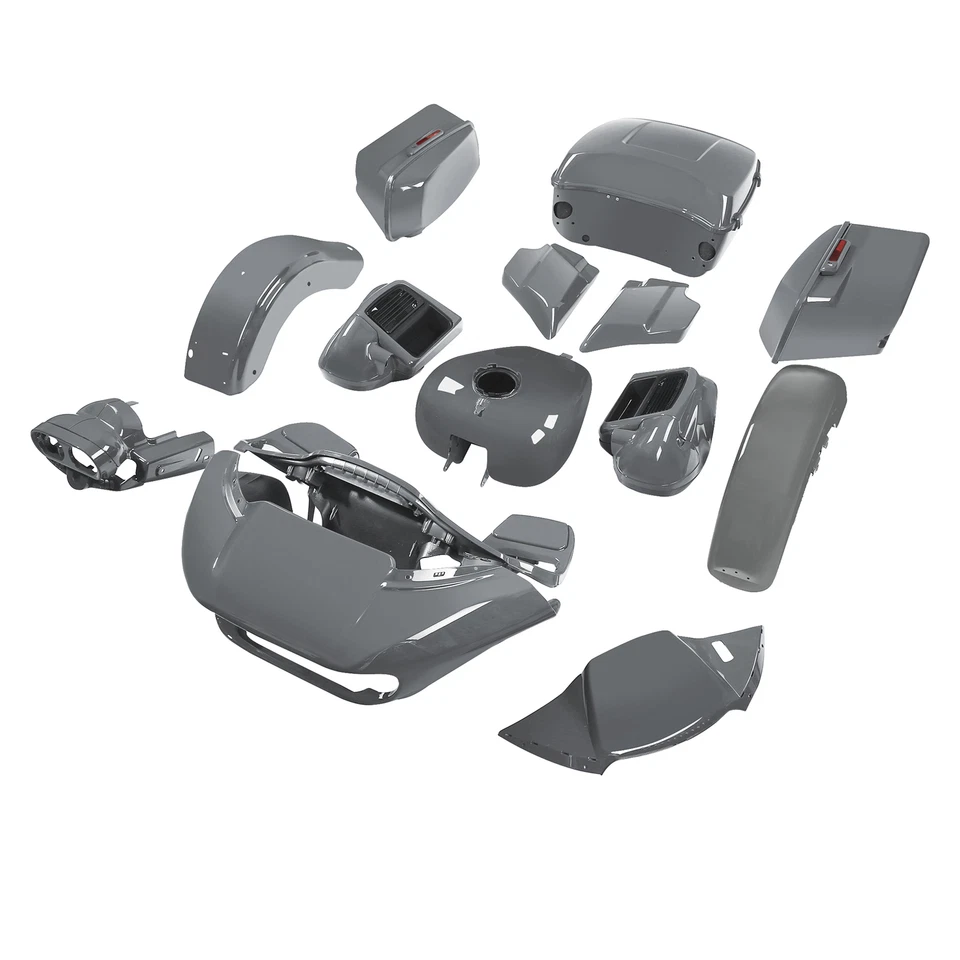 Carenados carrocería aptos para Harley CVO Road Glide Limited 2015-2024 Gunship gris Foto 3 de 3