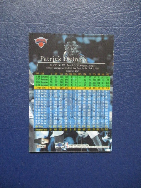 1998-99 Flair Showcase Basketball Patrick Ewing Row 1 Card #41  #'ed /3000 - Image 2 of 2