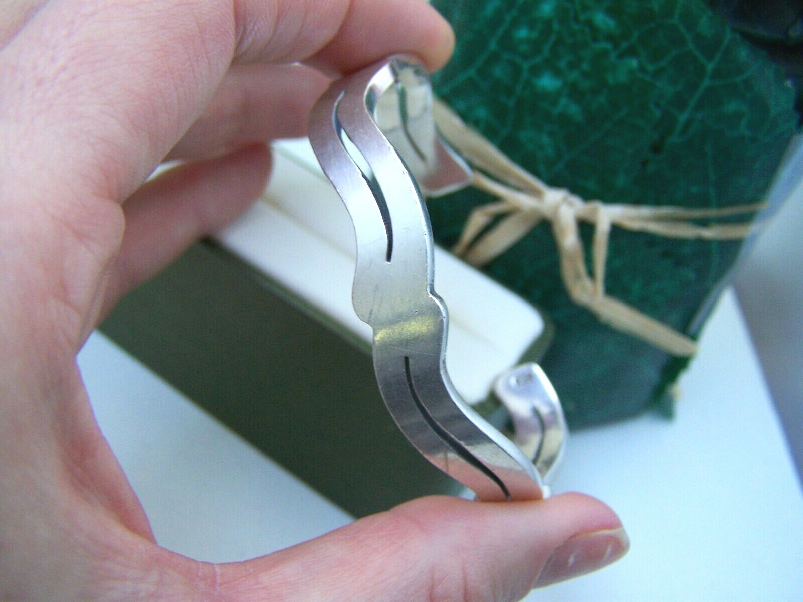 GORGEOUS STYLISH SOLID STERLING SILVER MODERNIST … - image 3