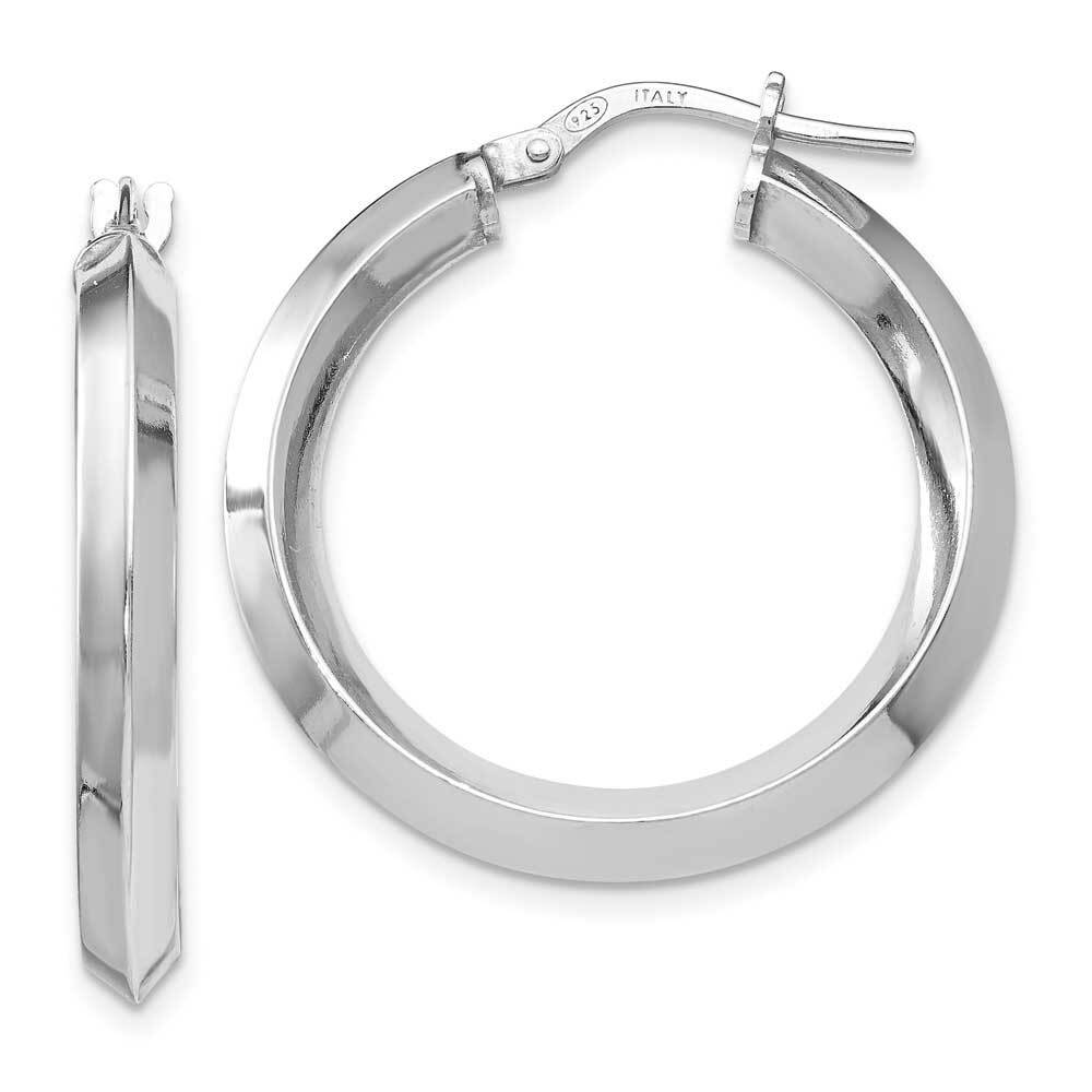 【ARGUE 】SILVER.925 COLNY HOOP PIERCE Sterling Silver Hoop Earrings Men 14mm Diameter and 3 Mm
