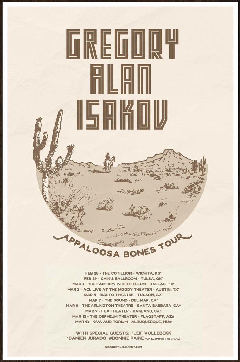 STONE  アーカイブ展示会レアポスター GREGORY ALAN ISAKOV Appaloosa Bones Tour 2024 Ltd Ed RARE Poster