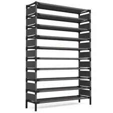 Freestanding 50 Pair Shoe Rack 10 Tier Large Shoe Cabinet Storage Organizer