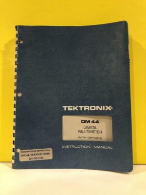 Tektronix 070-2036-00 DM 44 Digital Multimeter With Options Instruction ...