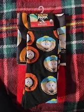 South Park Cartman & Kenny Men’s Crew Socks Set With Bandana Shoe Size 6-12